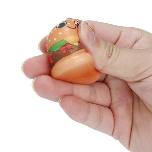 Mikilon Mini Slow Rising Squishy Squeeze Toys Stress Relief Soft Kawaii Jumbo Expression Emoji Hamburger Charm Cream Scented Squishies Set for Kids Adults (Eyes)