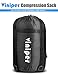 viniper Sleeping Bag, Comfort, Waterproof and Lightweight Envelope Sleeping Bag with Compression Sack Perfect for 4 Season Traveling, Camping, Hiking, Outdoor Fit Kid Women Men (Blue + Gray)