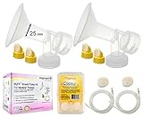 Breast Pump Kit for Medela Pump in Style Advanced Breastpump. Includes 2 Tubing, 2 Breastshields (25 mm, Medium), 4 Valves, 6 Membranes; Replacement Kit for Medela Pump Parts, Made by Maymom