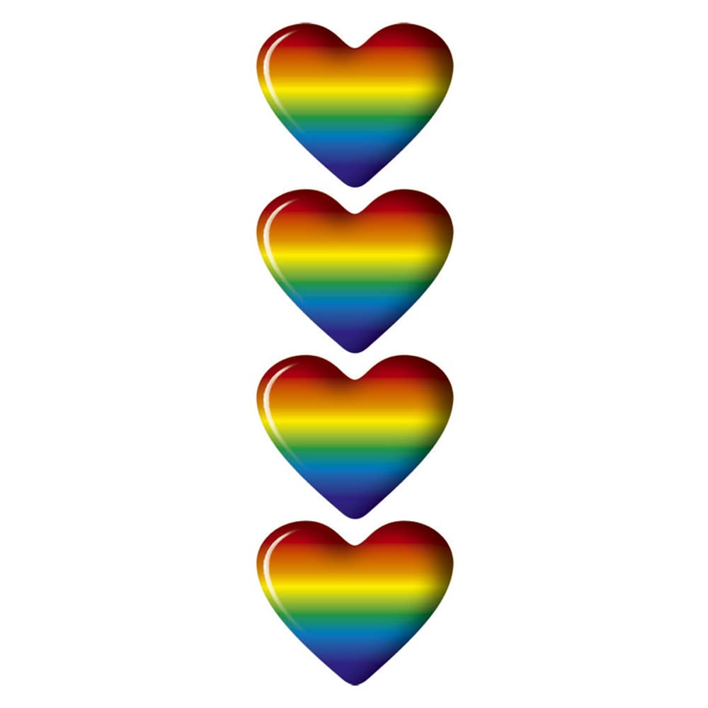 Avisa Auto Tattoo Sticker Heart 3D rainbow - 2,8x2,3cm