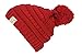 Gravity Threads Kids Cable Knit Thick Soft Beanie w/Pom