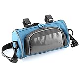 BANGBO LEATHER Bike Bags Portable Front Handlebar Bag with Removable Shoulder Strap Professional Bicycle Accessories for Road Bikes, Mountain Bikes and Motorcycles