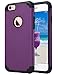 ULAK iPhone 6S Case, iPhone 6 Case, Slim Fit Dual Layer Soft Silicone & Hard Back Cover Bumper Protective Shock-Absorption & Anti-Scratch Case for Apple iPhone 6/6S 4.7 inch, Purple