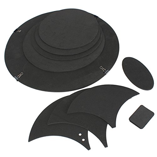 Easyflower Outdoor Camping Supplies Drum Kit Mutes,10Pcs Bass Snare Drum Sound Off Mute Silencer Drumming Rubber Practice Pad Set