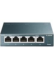 TP-Link TL-SG105 5 Port Gigabit Unmanaged Ethernet Network Switch, Ethernet Splitter, Plug and Play, Fanless Metal Design, Shielded Ports, Traffic Optimization, Limited Lifetime Protection