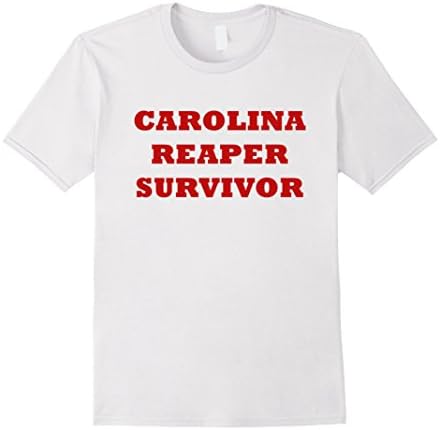 Mens Carolina Reaper Survivor a Mighty Fine Tee Medium White