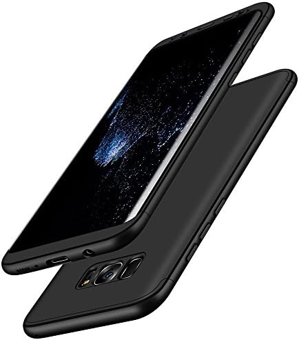 Galaxy S8 S8 plus Case, 3 in 1 Ultra Slim Hybrid PC Hard Cover 360 Degree Full Protection for Samsung Galaxy S8 S8+ (Samsung Galaxy S8 plus, Black)