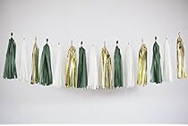 Amazon Com Ivory Gold Hunter Green Tassel Garland Hunter Green