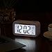 Alarm Clock,Gabone Battery Operated with Large LCD Display Temperature Display Nightlight and Snooze Smart Backlight Digital Alarm Clock (White)