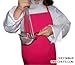 CHEFSKIN ADULT APRON HOT PINK, FUCHSIA ULTRA LIGHTWEIGHT COOL & FRESH, 100% POLYESTER filmsy lightweight, CENTER POCKET and LONG TIES, WONT FADE WONT SHRINK, EASY to WEAR