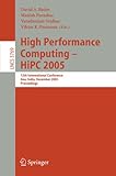 High Performance Computing - HiPC 2005 : 12th International Conference, Goa, India, December 18-21, 2005, Proceedings, , 3540309365