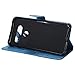 LG V40 ThinQ Case,LG V40 Wallet Case,LG V40 ThinQ Filp Case,Sun Flower Embossed PU Leather Magnetic Card Holders Hand Strap TPU Inner Bumper Purse Case for LG V40 ThinQ/LG V40 Blue