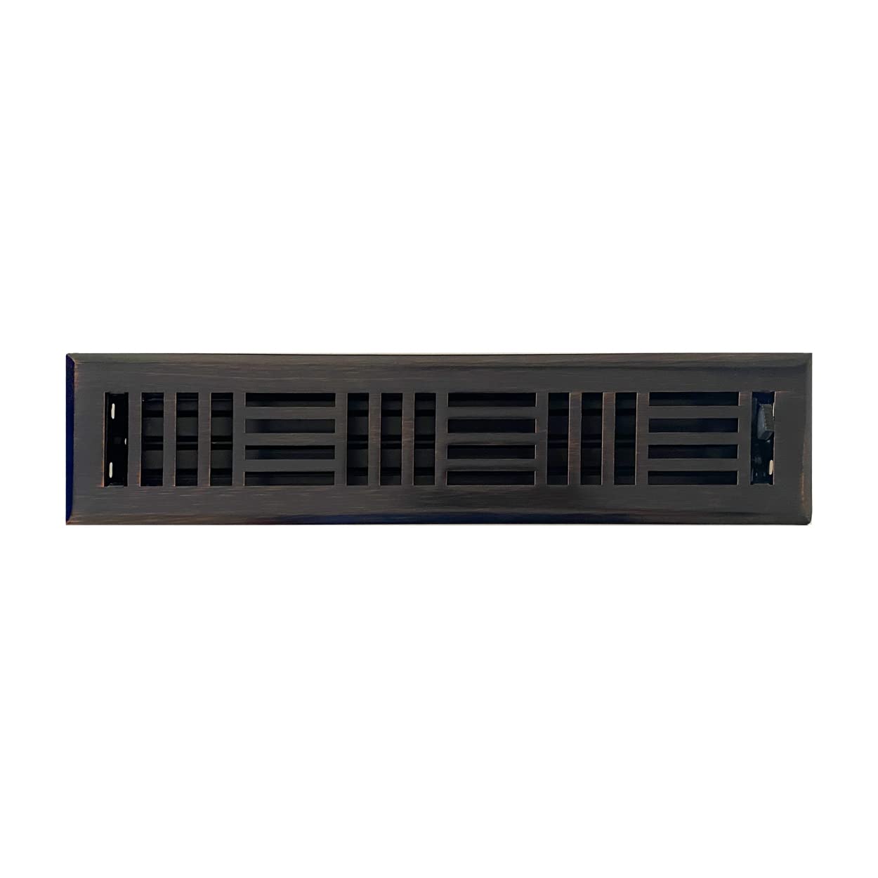 Photo 1 of Empire Register Co, Decorative Air Vent Covers - 2x14 inch, Art Nouveau Design, Oil Rubbed Bronze Finish, Heavy Duty Walkable Floor Register, Metal Damper Attached