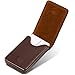 MaxGear Business Card Holder, Leather Business Card Case for Women or Men, Business Cards Wallet Slim Cards Holder Pocket Name Card Holders Carrier with Magnetic Closure, Coffee