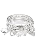 G by GUESS Women's Multi Charm Bangle Set