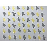 Yellow and Grey Chick Confetti - Chick Decor- Animal Decor- Farm Animal Decor - Easter Confetti - Easter Decor - Yellow and Grey Baby Shower - 200 pieces