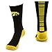 College Edition NCAA (Team) Men's Made in The USA Polytek Champ Performance Crew Socks with Wicking Material and Extra Cushion,Yellow/Black,Mens Large 10-13