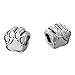 30pcs Pet Dog Puppy Paw Print Metal Bead Fit Charm Necklace Bracelet Antique Silver 11x11mm