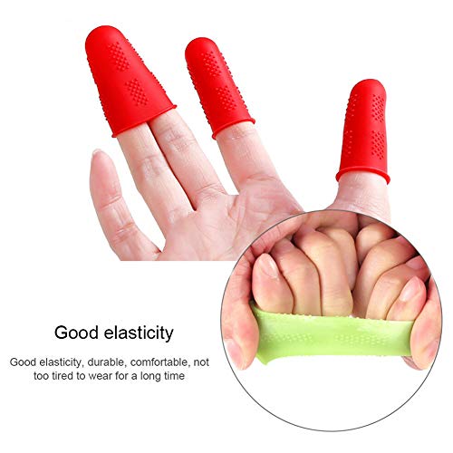 Finger Protectors, 20Pcs Silicone Hot Glue Gun Finger Covers Caps,4 Colors Finger Guard Protectors for HotGlue Sewing Wax Rosin Resin Honey Adhesives Scrapbooking Crafts Ironing Embroidery Needlework - Thumbnail 2