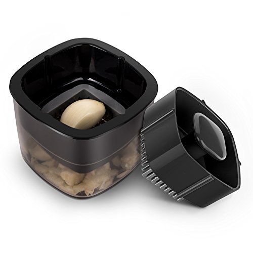 Kitchen Utensil Cubical Garlic Press Mincer with Stainless Steel 304 Blade & ABS Container