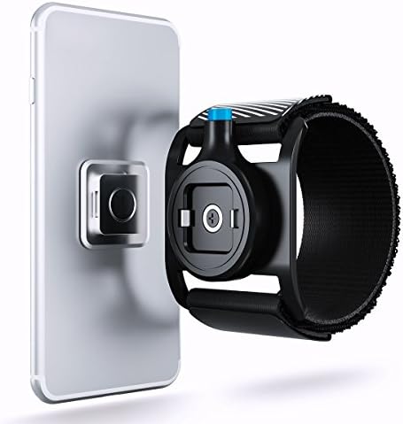 Sport Armband for iPhone 8/8 Plus/7/7 Plus/6s/6s Plus Phone Holder with Reflective Band for Workout Running Open-face Armband Compatible with All Kinds of Phone(Black)
