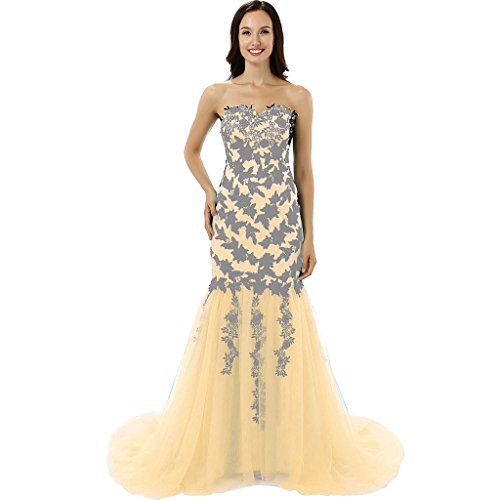 Lemai-Mermaid-Long-Tulle-Black-Lace-Formal-Corset-Prom-Evening-Dresses-Champagne-US-10