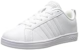 adidas NEO Advantage VS K Sneaker (Little Kid/Big Kid),White/White/Silver,2 M US Little Kid