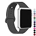 ic6Space Apple Watch Band, Premium Soft Silicone Sports Replacement Strap for Apple Watch (Dark Gray, 38mm-s/m)