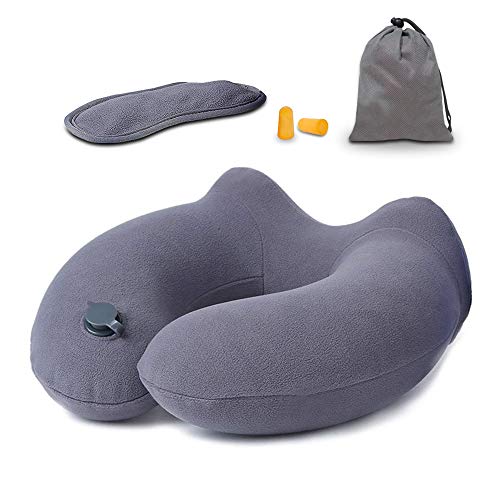 Cuscino-da-Collo-Mixigoo-Cuscino-da-Viaggio-Gonfiabile-con-Maschera-per-Occhi-Tappi-per-Orecchie-Cuscino-per-supporto-collo-per-Aerei-Automobili-Ufficio-Grigio