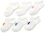 Under Armour Girls' UA Big Logo No Show Socks 6-Pack