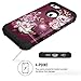 Hocase Compatible with iPhone 6/6s Case, Heavy Duty Shockproof Silicone Rubber Bumper+Hard Plastic Full Body Protective Case - Royal Purple Flowers