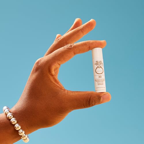 SUN BUM SPF 30 MINERAL SUNSCREEN LIP BALM – HAWAII ACT 104 COMPLIANT (OCTINOXATE & OXYBENZONE FREE) – ZINC-BASED BROAD SPECTRUM UVA/UVB LIP PROTECTION – 0.15 OZ STICK