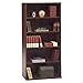 Bush Business Furniture Series C 36W Tall 5 Shelf Bookcase in Hansen Cherry, Large Storage and Display Bookshelf for Home or Professional Office