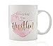 Everyday I'm Hustlin Coffee Mug Gift Idea for Motivation Encouragement Enthusiasm Inspiration Work Hard Hustle Boss Lady Girlboss Present 11oz Novelty Ceramic Tea Cup by Digibuddha DM0147