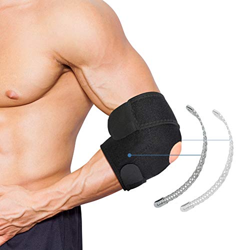 Yosoo Health Gear Tennis Elbow Brace, Breathable Tennis Elbow Support Strap with Dual-Spring Stabiliser Strong Straps for Arthritis, Tennis Elbow Pain, Sports Injury Pain, Golfers and Gym Elbow