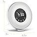 UPSTONE Alarm Clock, Wake 6 Nature Sounds, FM Radio, Color Light, Bedside Sunrise Simulator,Touch Control for Heavy Sleepers-White