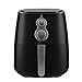 Air Fryer, 4.2QT Air Fryers w/Accessories Cookbook, Grill Rack and Tongs Black