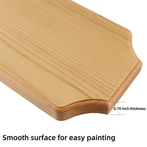 22 inch Fraternity Sorority Paddle Pine Wood Greek Wooden Paddles Board with Painting Brushes&Leather String