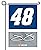Jimmie Johnson #48 2-Sided GARDEN Flag WITH METAL POLE Banner Nascar Racing