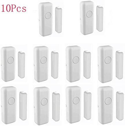 Yeefant 10PCS Convenience Installation Stability Wireless Home Security Door Window Entry Burglar Alarm System Magnetic Sensor, Dustproof and Insect Prevention, 2.6 x 1.4 x 0.5 Inch, White