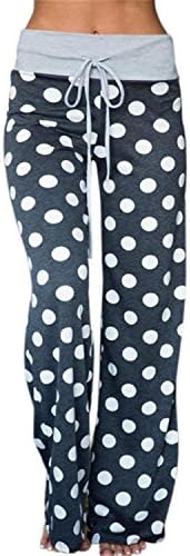 Long Cotton Pants Women Dot Printed Loose Pants Extender Long Trousers Plus Size