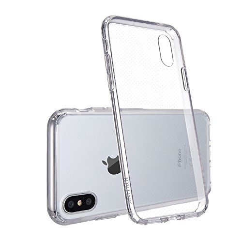iPhone X Clear Case, Joylink Scratch Resistant Drop Proof Transparent Back Cover Ultra Slim Fit for Apple 5.8" iPhone X，Crystal Clear