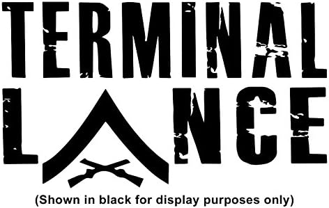 United States Marine Corps (USMC) Terminal Lance Corporal (LCpl) Matte Indoor/Outdoor Vinyl Decal Sticker, MultiPurpose - For Your Auto, Wall, Window and More, White, W 7" H 4"