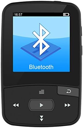 FULITY 8GB MP3 Player Clip Sport Bluetooth Music Player Up to 64GB (Black)