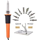 Afantti Electric Hot Knife Professional Heat Plastic Cutter Tool with | 10 Blades |for Cutting Carving Foam Styrofoam EVA Rubber Stamps Vinyl Fabric Paracord Crafts