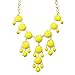 Wrapables Bubble Bib Statement Necklace, Yellow