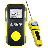 OXYGEN O2 Detector Analyzer + PUMP with Probe by FORENSICS | Professional | Water, Dust & Explosion Proof | USB Recharge | Sound, Light and Vibration Alarms | 0-30% O2 |