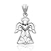 MIMI 925 Sterling Silver Fairytale Angel Heart Charm Pendant