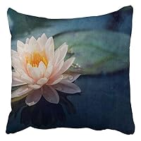 Starotor Throw Pillow Covers Decorative Cushion Cover Beautiful Lotus Flower in Pond Geometric Pillowcase for Sofa Bed 20 x 20 Inches