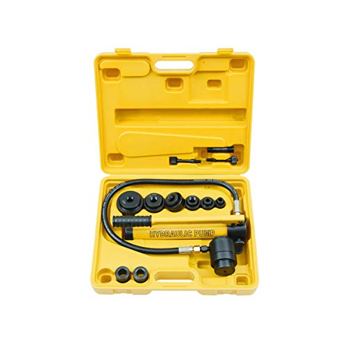 Hydraulic Hole Punch Knockout Set 6 Dies Hand Pump(22-60mm, 7/8" - 2 3/8"),K-8